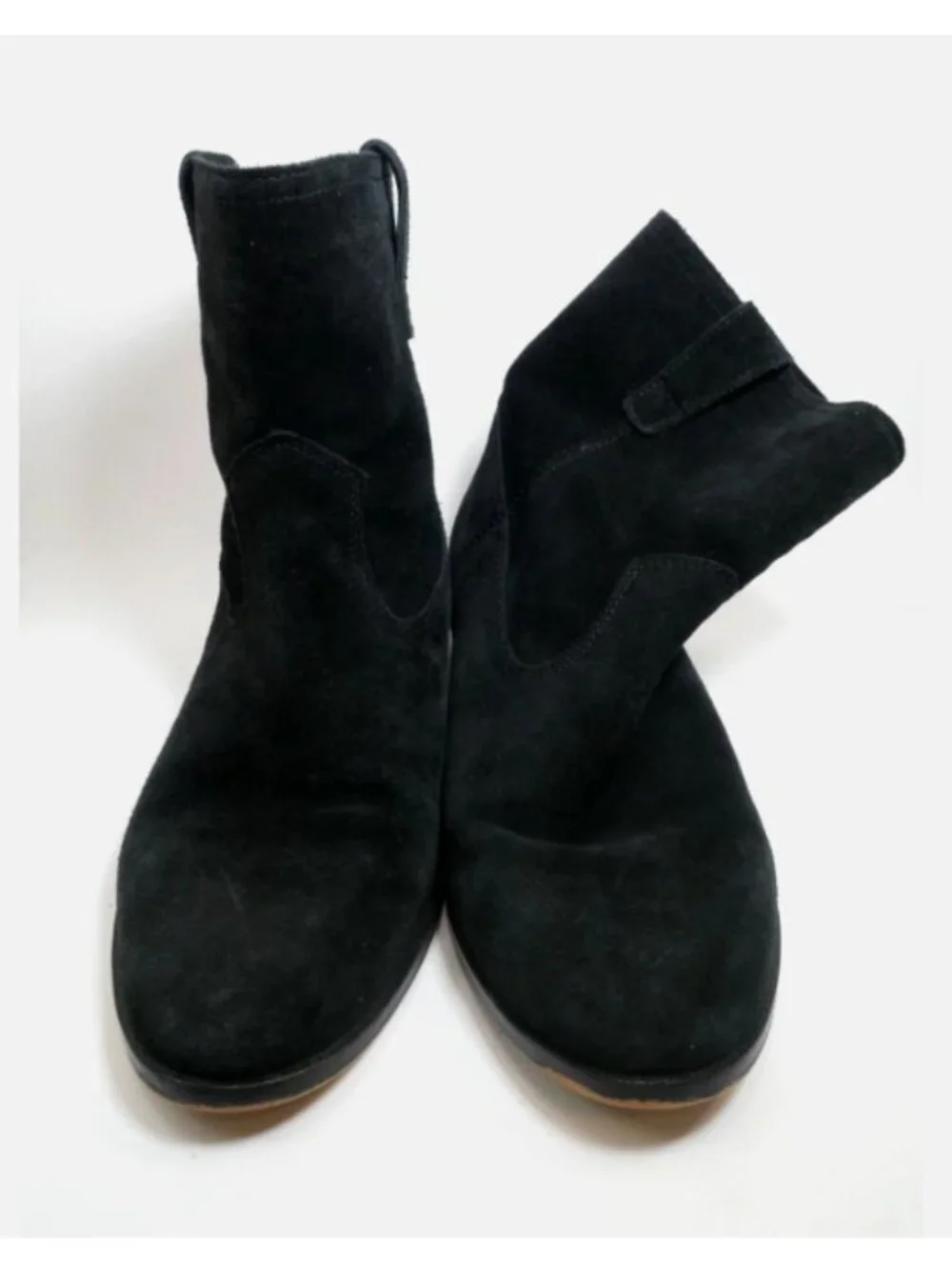 Rebecca Minkoff Chasity Black Suede Genuine Leather Boot Bootie 7M Ankle Pull On